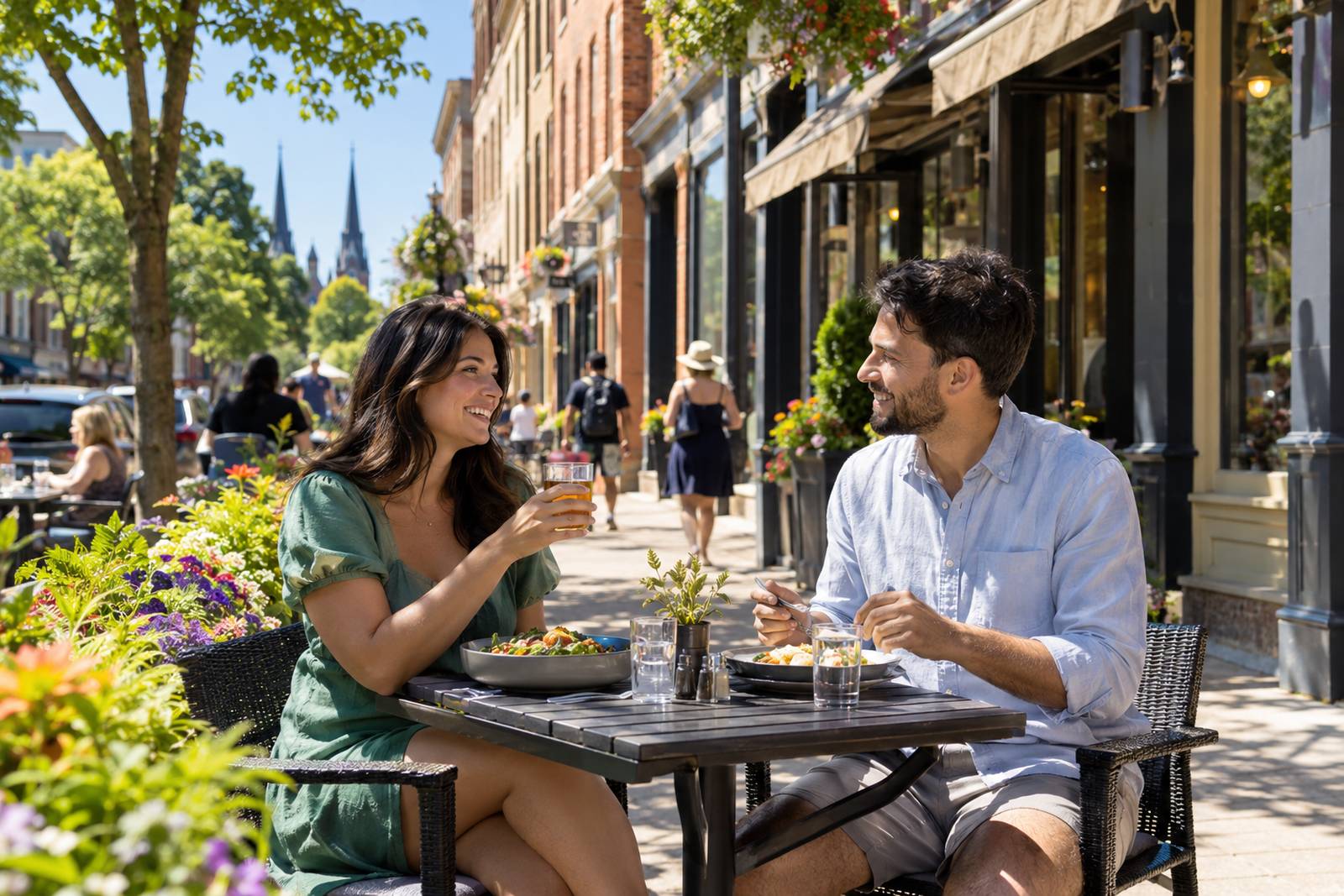 Couple on Victoria Row in Charlottetown