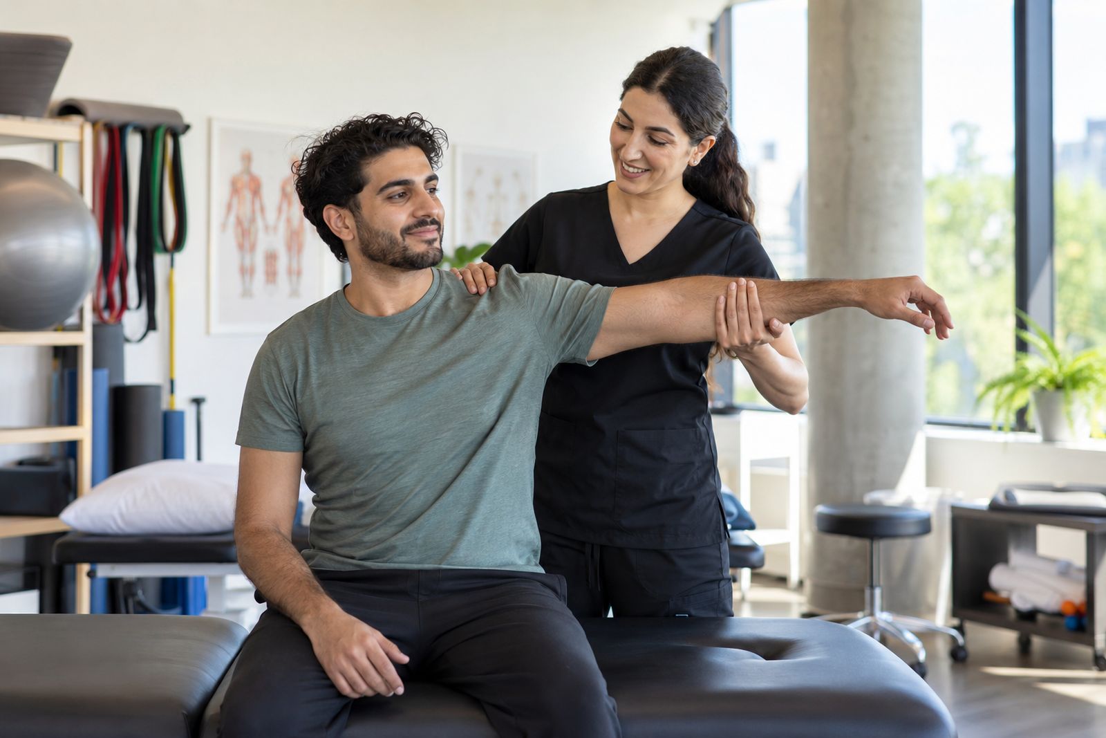 Employee at a physiotherapy appointment