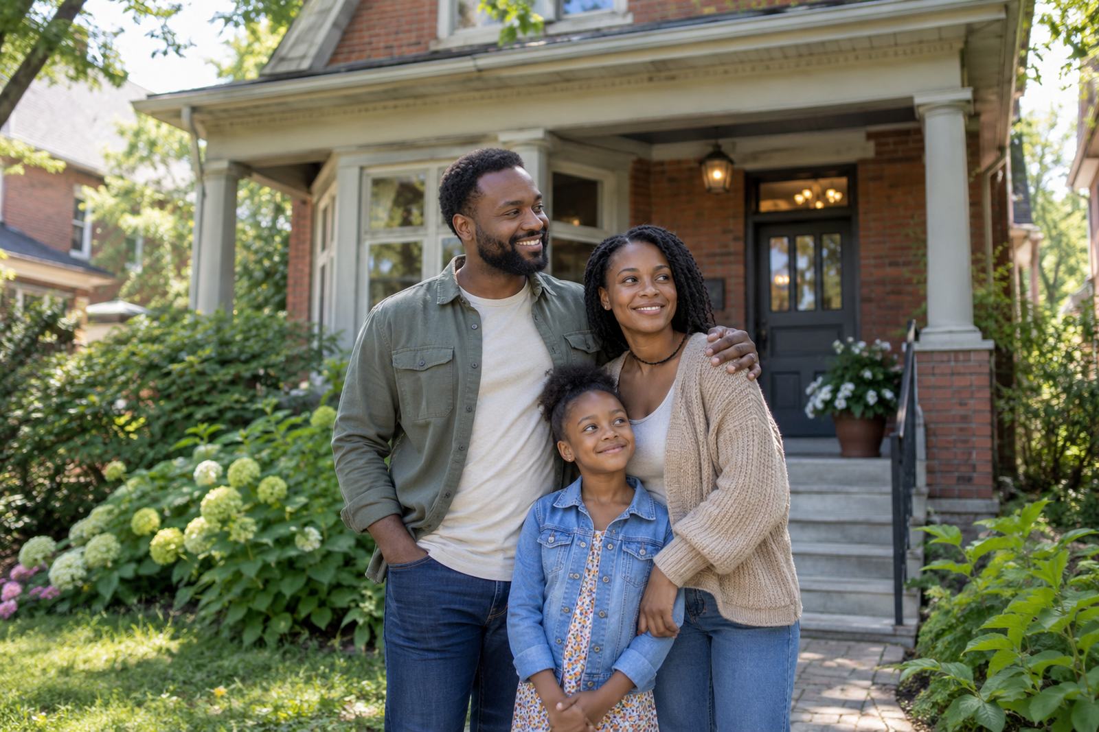 Homeowner in front of her older character home