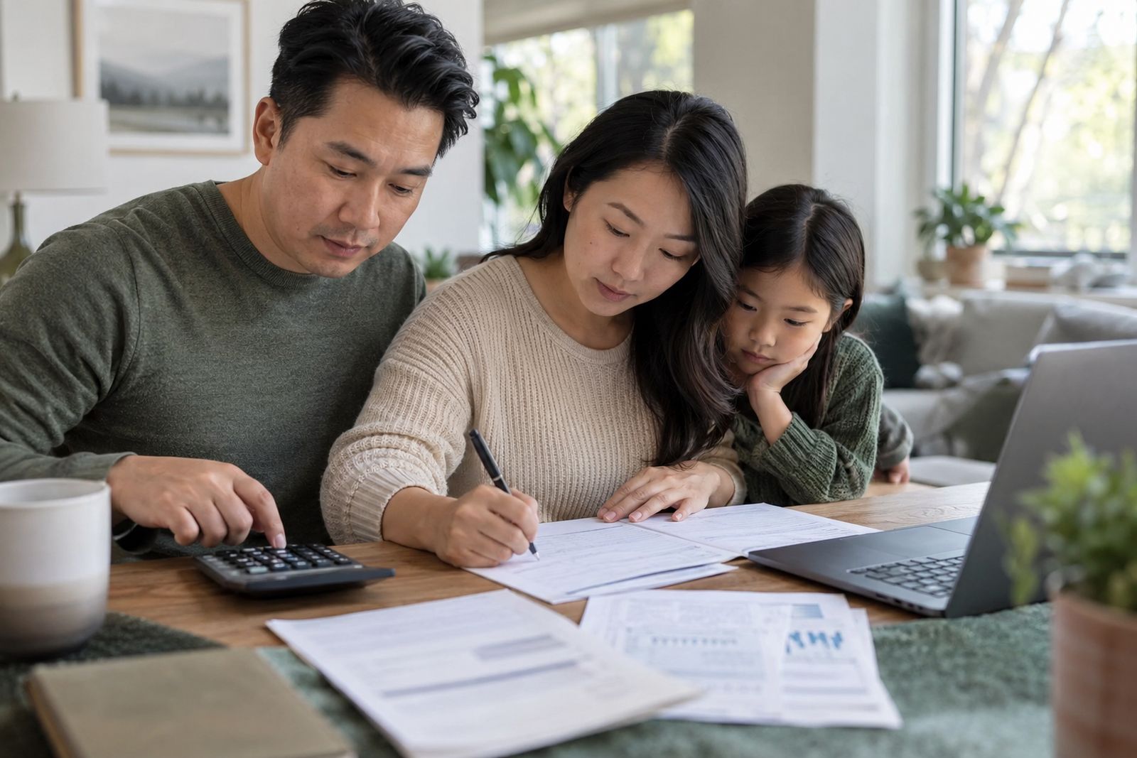 Filling in a life insurance needs worksheet