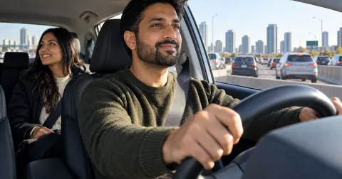 Driver on an Ontario highway