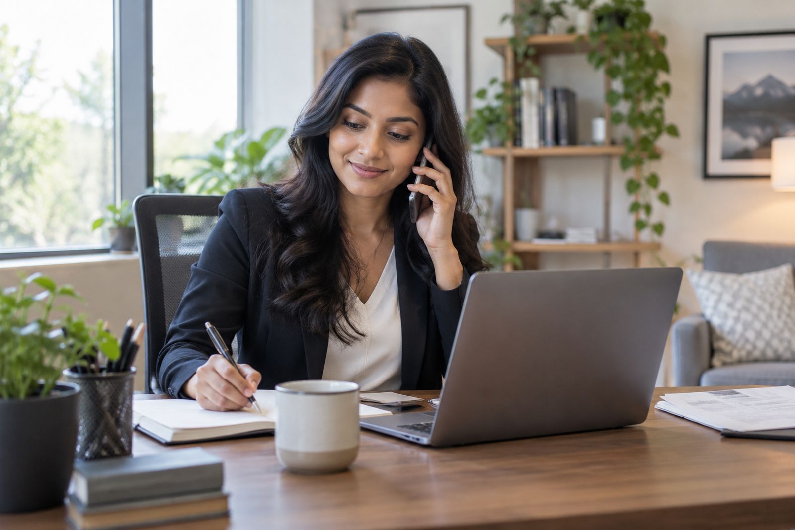 Specialist helping a short-term rental host by phone