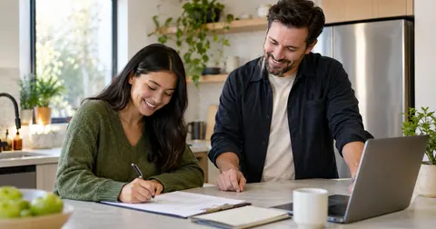 Tenant signing a lease with a landlord