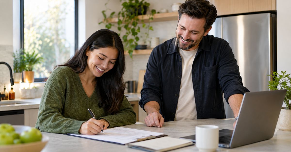 Tenant signing a lease with a landlord
